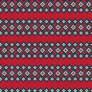 Örgü, moda tekstili ve grafikler için argyle Fair Island kusursuz desen tasarımı