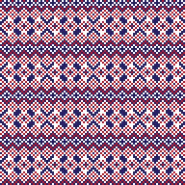 Örgü, moda tekstili ve grafikler için argyle Fair Island kusursuz desen tasarımı