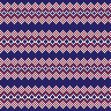 Örgü, moda tekstili ve grafikler için argyle Fair Island kusursuz desen tasarımı