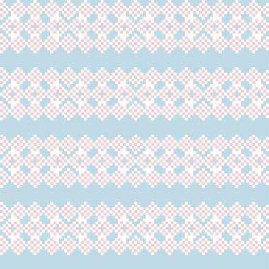 Örgü, moda tekstili ve grafikler için argyle Fair Island kusursuz desen tasarımı