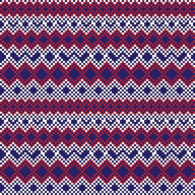 Örgü, moda tekstili ve grafikler için argyle Fair Island kusursuz desen tasarımı