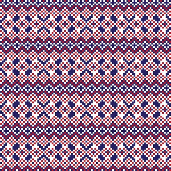 Argyle Fair Isle Seamless Pattern Design Knitwear Fashion Textile Graphics — Stock Vector