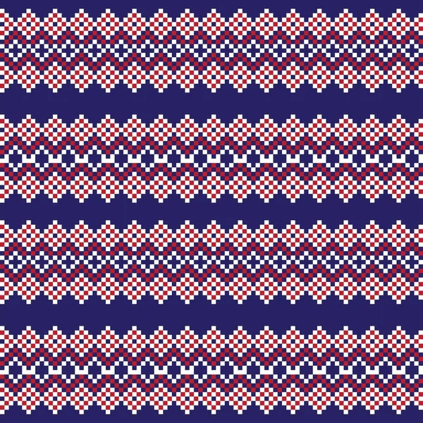 Örgü Moda Tekstili Grafikler Için Argyle Fair Island Kusursuz Desen — Stok Vektör