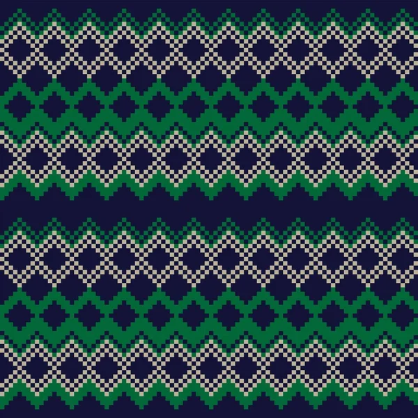 Argyle Fair Isle Naadloos Patroon Ontwerp Voor Breigoed Mode Textiel — Stockvector
