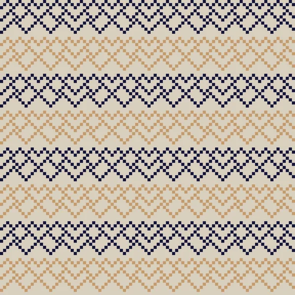 Chevron Fair Isle Design Motif Sans Couture Pour Tricot Textile — Image vectorielle