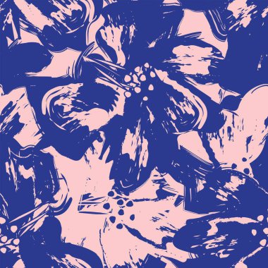 Moda tekstil, grafik, arka plan ve el sanatları için kusursuz desenli fırça darbeleri