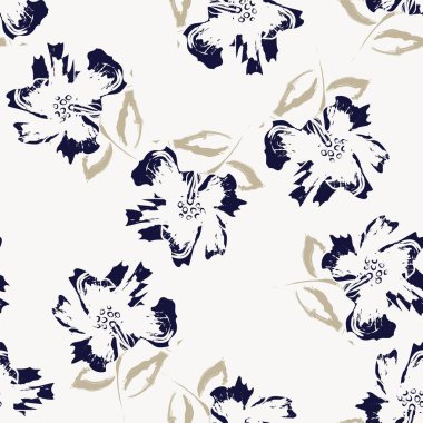 Moda tekstil, grafik, arka plan ve el sanatları için kusursuz desenli fırça darbeleri