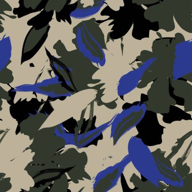 Moda tekstil, grafik, arka plan ve el sanatları için kusursuz desenli fırça darbeleri