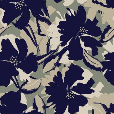 Moda tekstil, grafik, arka plan ve el sanatları için kusursuz desenli fırça darbeleri