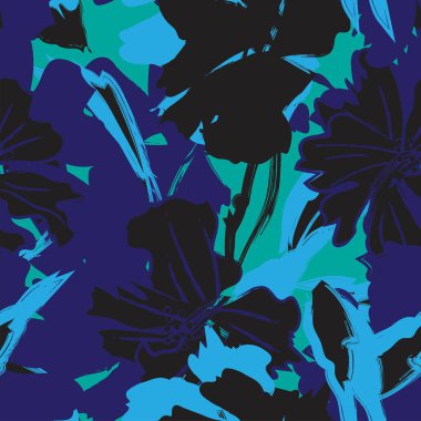 Moda tekstil, grafik, arka plan ve el sanatları için kusursuz desenli fırça darbeleri