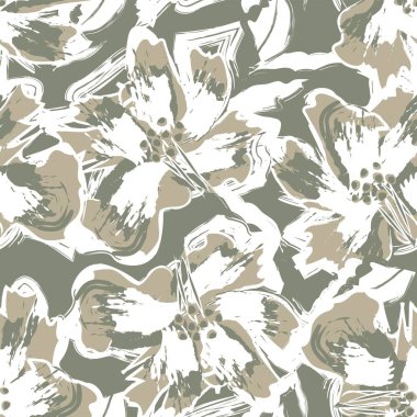 Moda tekstil, grafik, arka plan ve el sanatları için kusursuz desenli fırça darbeleri