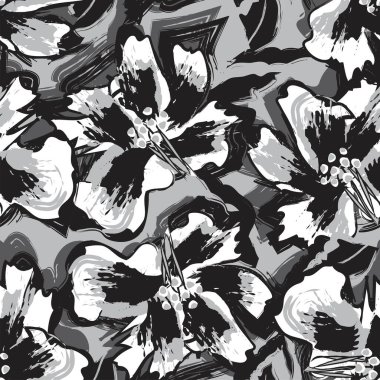 Moda tekstil, grafik, arka plan ve el sanatları için kusursuz desenli fırça darbeleri