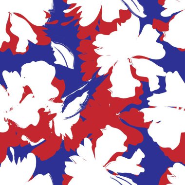 Moda tekstil, grafik, arka plan ve el sanatları için kusursuz desenli fırça darbeleri