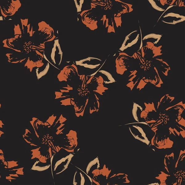 Moda tekstil, grafik, arka plan ve el sanatları için kusursuz desenli fırça darbeleri