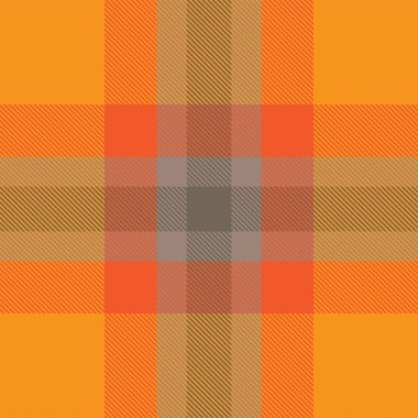 Moda tekstil ve grafikleri için uygun turuncu Ombre ekose desenli kusursuz desen