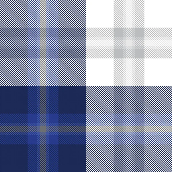 Blue Ombre Plaid Textuur Naadloos Patroon Geschikt Voor Mode Textiel — Stockvector