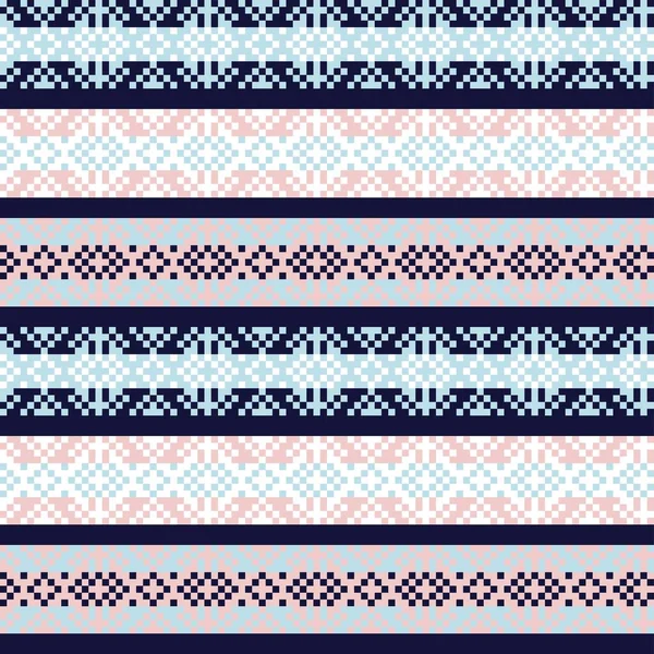 Conception Motif Îlot Noël Équitable Pour Les Textiles Mode Tricot — Image vectorielle