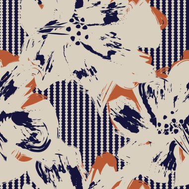 Moda tekstil ve grafikleri için çizgili dokuları olan çiçeksiz desen