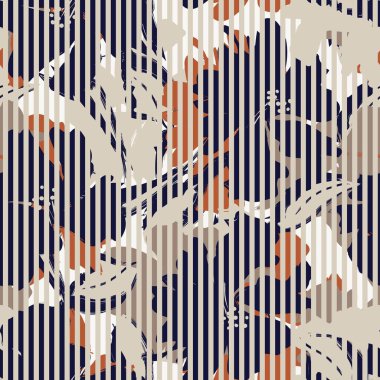 Moda tekstil ve grafikleri için çizgili dokuları olan çiçeksiz desen