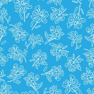 Moda tekstil, grafik, arka plan ve el sanatları için çiçek desensiz arkaplan