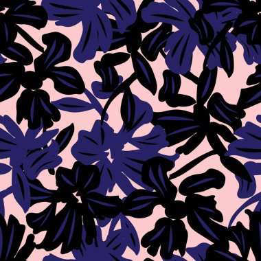 Moda tekstil, grafik, arka plan ve el sanatları için çiçek desensiz arkaplan