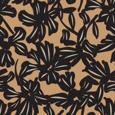 Moda tekstil, grafik, arka plan ve el sanatları için çiçek desensiz arkaplan