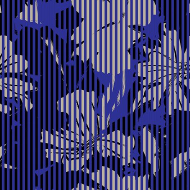 Moda tekstil ve grafikleri için çizgili dokuları olan çiçeksiz desen