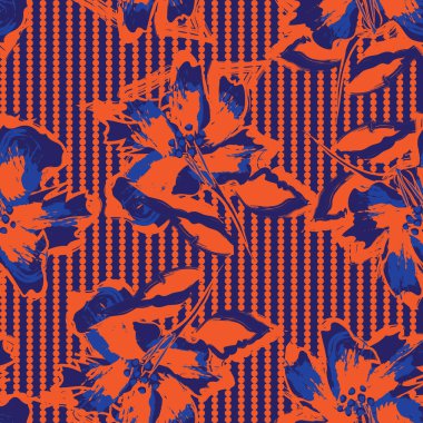 Moda tekstil ve grafikleri için çizgili dokuları olan çiçeksiz desen