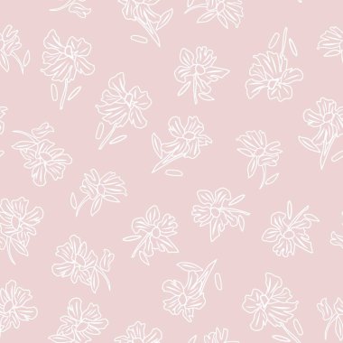 Moda tekstil, grafik, arka plan ve el sanatları için çiçek desensiz arkaplan