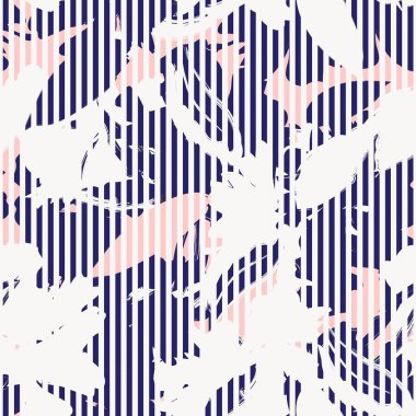 Moda tekstil ve grafikleri için çizgili dokuları olan çiçeksiz desen