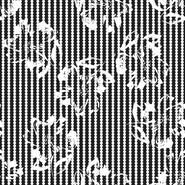 Florales Nahtloses Muster Mit Gestreiften Texturen Für Modetextilien Und Grafiken — Stockvektor