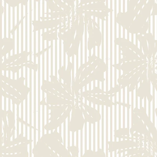 Patrón Sin Costura Floral Con Texturas Rayas Para Textiles Gráficos — Vector de stock