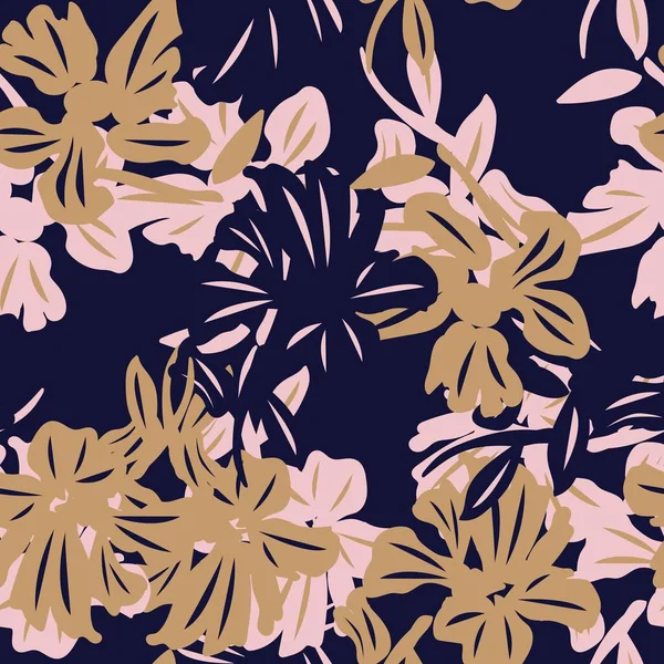 Fondo Patrón Sin Costura Floral Para Textiles Moda Gráficos Fondos — Vector de stock