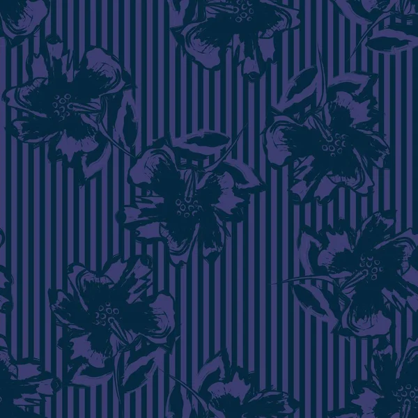 Moda tekstil ve grafikleri için çizgili dokuları olan çiçeksiz desen