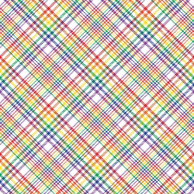 Gökkuşağı Çapraz Ekoseli Tartan Moda tekstil ve grafikleri için uygun desensiz desen tasarımı