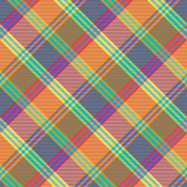 Gökkuşağı Çapraz Ekoseli Tartan Moda tekstil ve grafikleri için uygun desensiz desen tasarımı