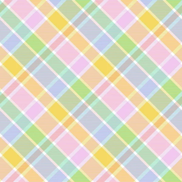 Gökkuşağı Pastel Çapraz Ekose Tartan desensiz desen tasarımı moda tekstil ve grafikleri için uygundur