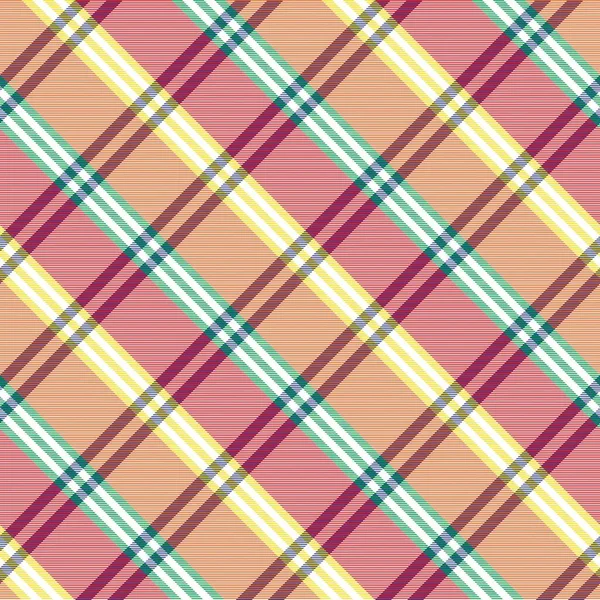 Rainbow Diagonal Plaid Tartan Texturované Bezešvý Vzor Design Vhodný Pro — Stockový vektor