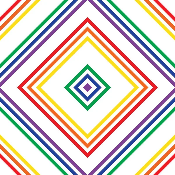 Rainbow Argyle Diagonal Gestreept Naadloos Patroon Voor Mode Textiel Homeware — Stockvector