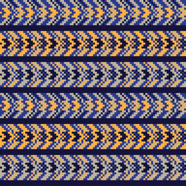 Chevron Fair Isle Sömlös Mönster Design För Stickade Kläder Mode — Stock vektor