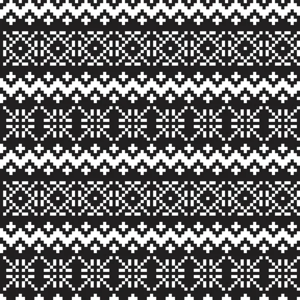 Christmas Fair Isle Pattern Design Fashion Textiles Knitwear Graphics — Stock Vector