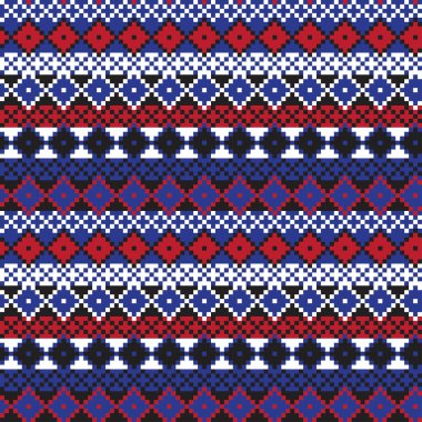 Örgü, moda tekstili ve grafikler için argyle Fair Island kusursuz desen tasarımı