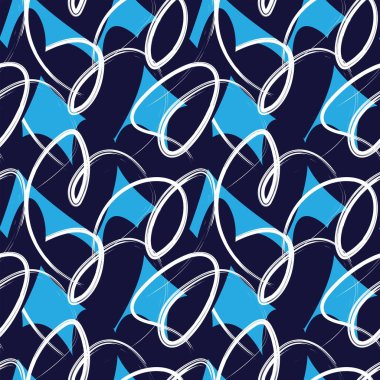 Kalp şeklinde fırça darbesi moda tekstil, grafik ve el sanatları için kusursuz desen tasarımı