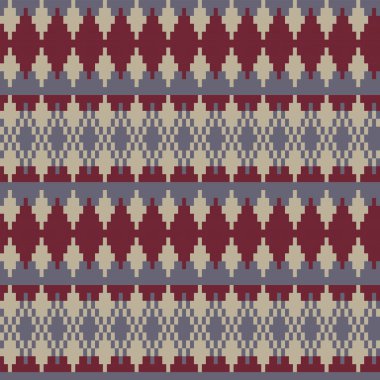 Örgü, moda tekstili ve grafikler için argyle Fair Island kusursuz desen tasarımı