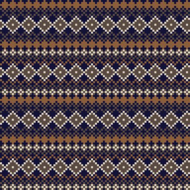 Örgü, moda tekstili ve grafikler için argyle Fair Island kusursuz desen tasarımı
