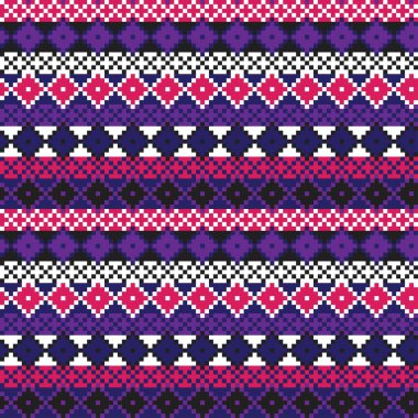 Örgü, moda tekstili ve grafikler için argyle Fair Island kusursuz desen tasarımı