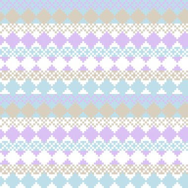 Örgü, moda tekstili ve grafikler için argyle Fair Island kusursuz desen tasarımı