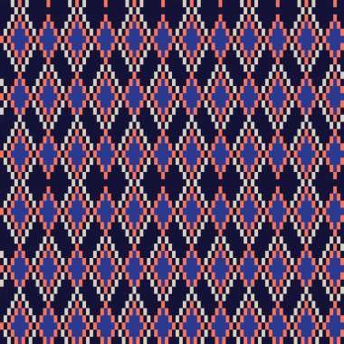 Örgü, moda tekstili ve grafikler için argyle Fair Island kusursuz desen tasarımı