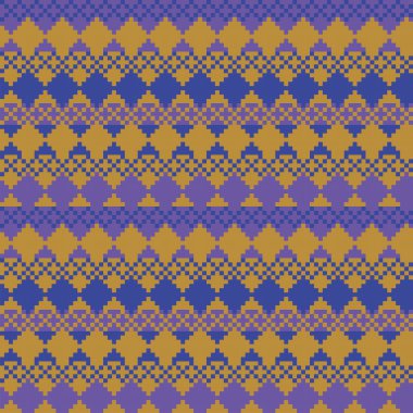 Örgü, moda tekstili ve grafikler için argyle Fair Island kusursuz desen tasarımı