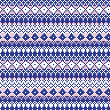 Örgü, moda tekstili ve grafikler için argyle Fair Island kusursuz desen tasarımı